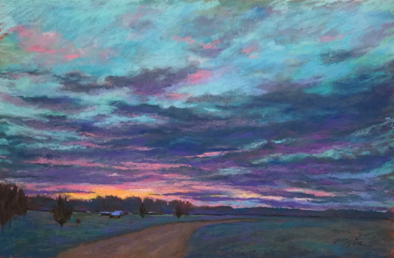 Sundown on the Ranch by artist Mike Etie